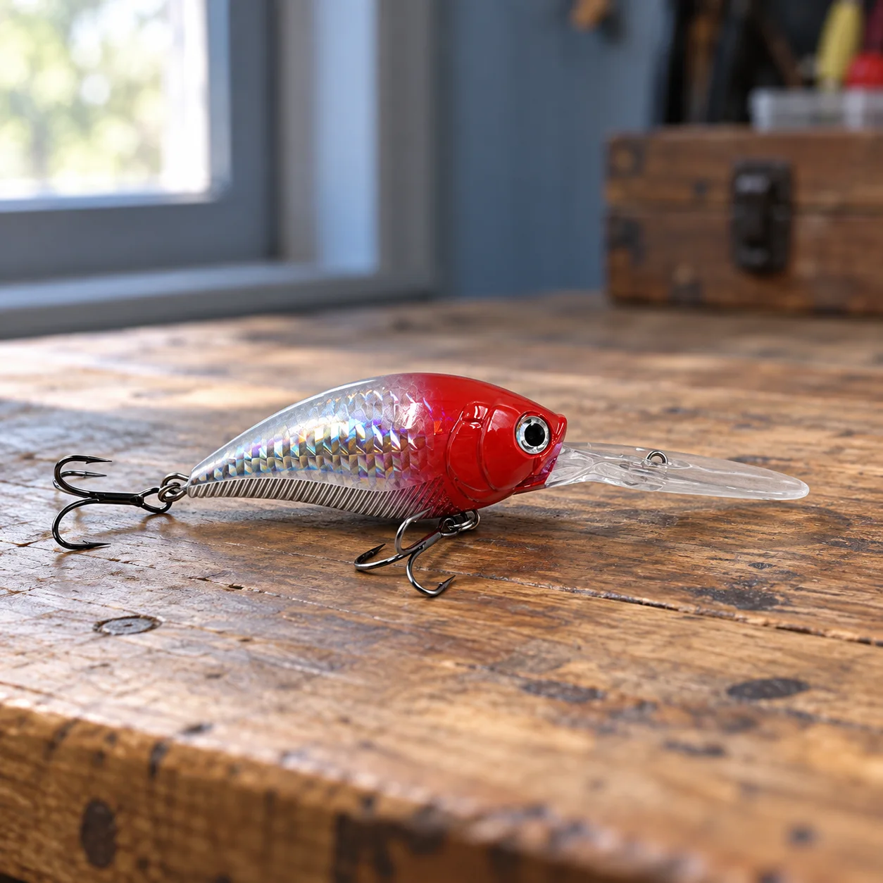 Fishing 1018494027188 in Red head / Silver: product view