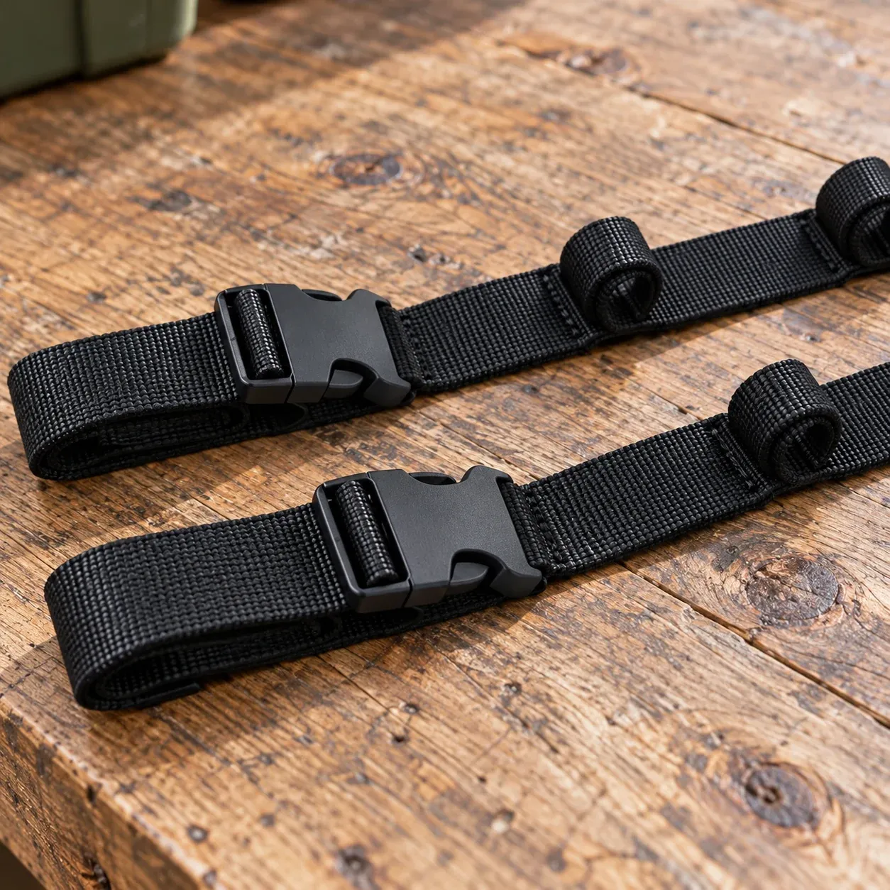 Emerson Car Rack - Black, two straps - construction detail
