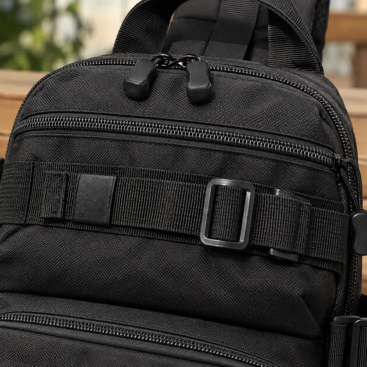 Ellis Tackle Sling — Black / One Size — construction close-up