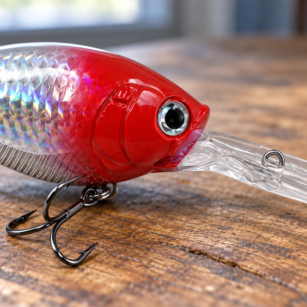 Fishing 1018494027188 in Red head / Silver: construction detail