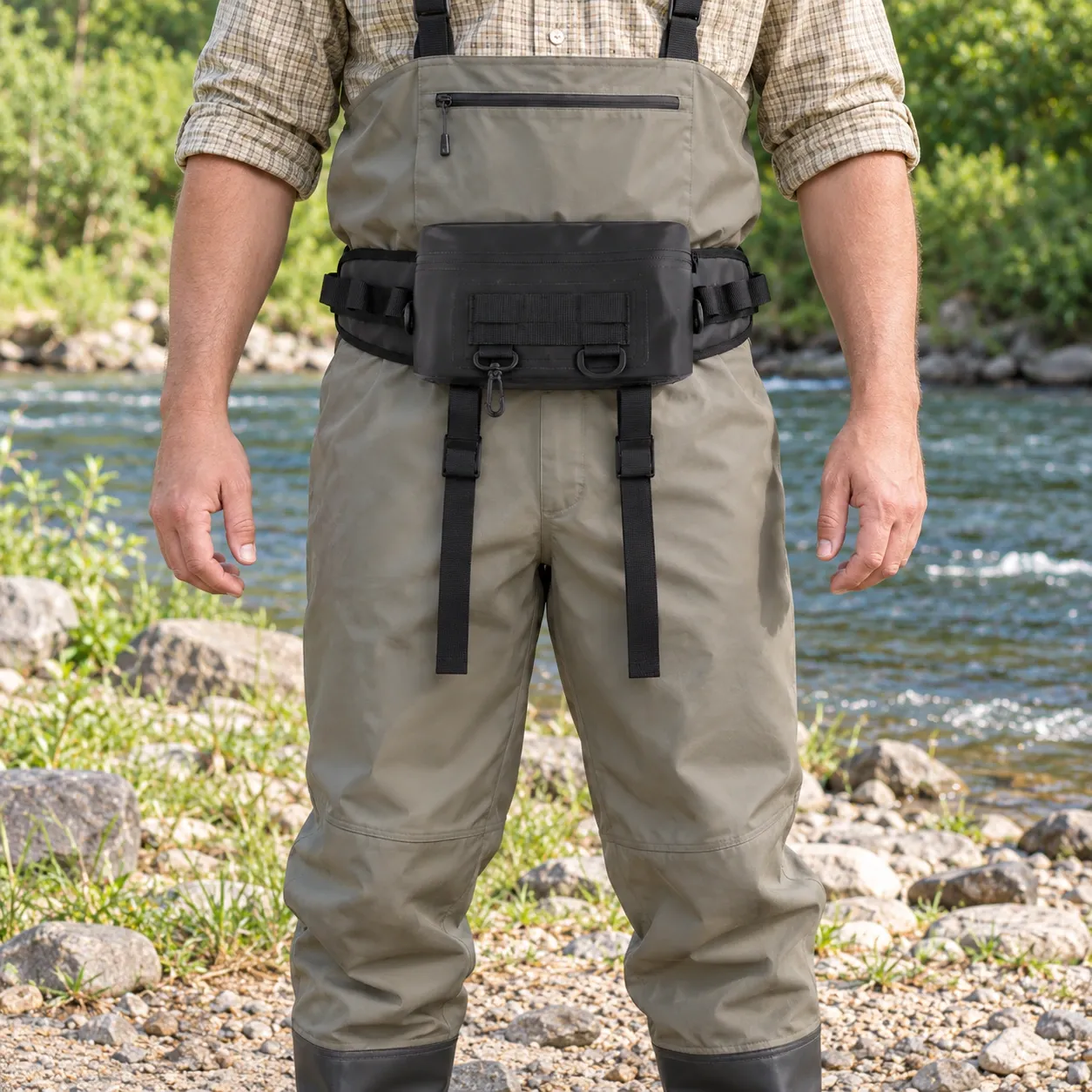 Devon Fishing Waist Pack - 1 · Black worn at waist