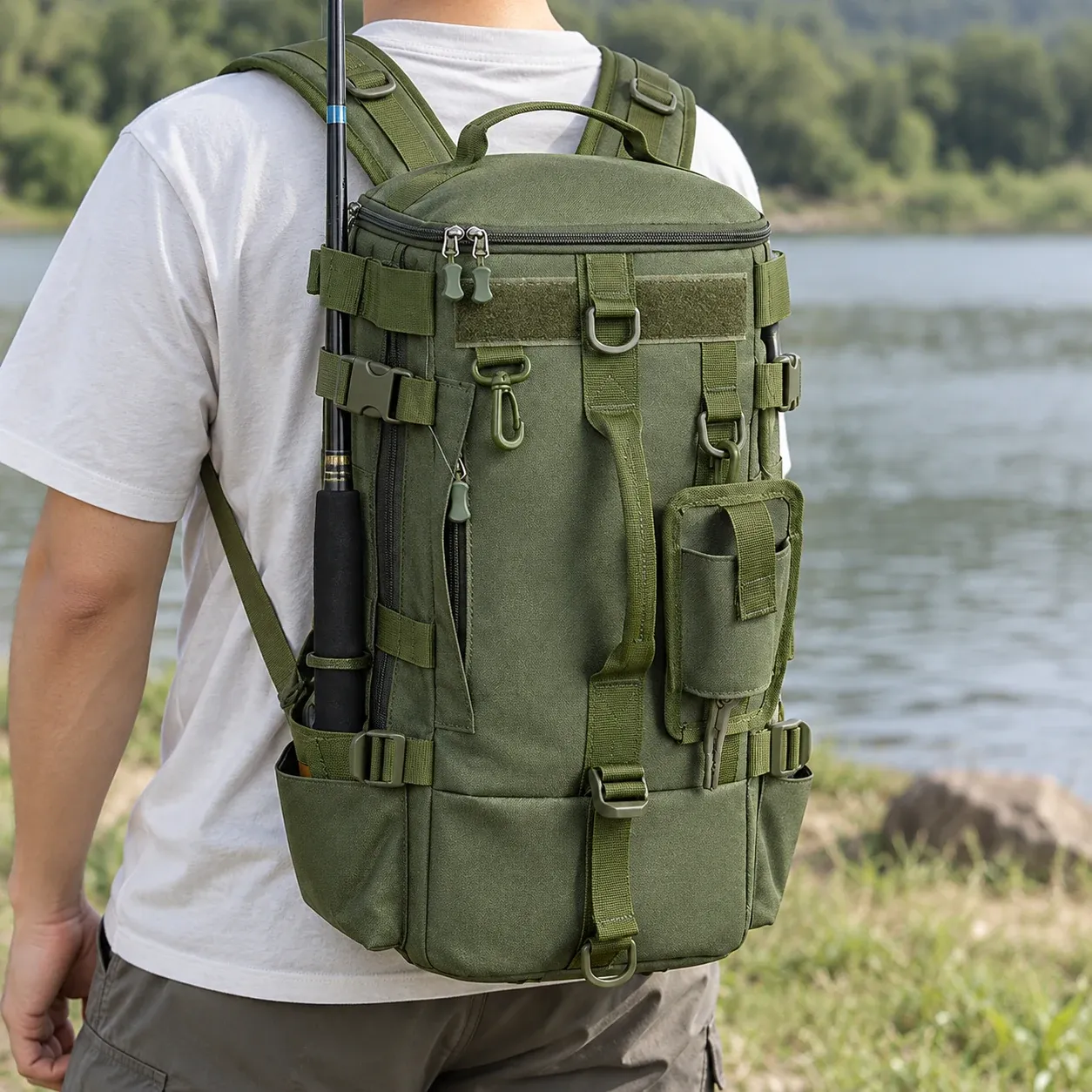 Nolan Fishing Backpack Green / One Size lead