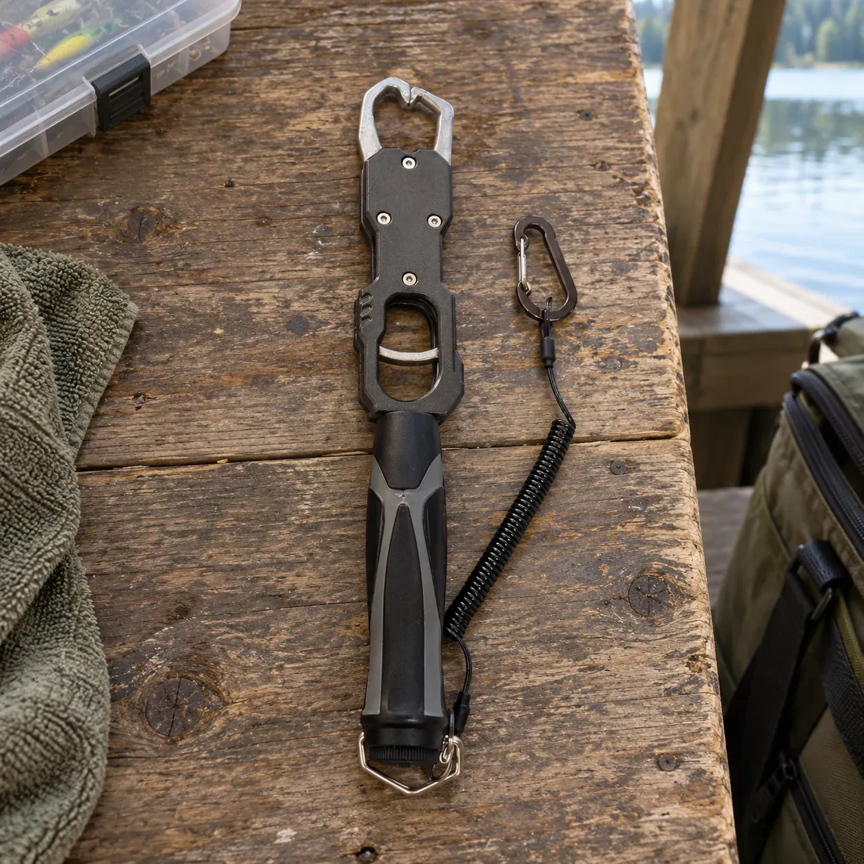 Lennox Crane Gripper - Gray, scale and lanyard - complete item