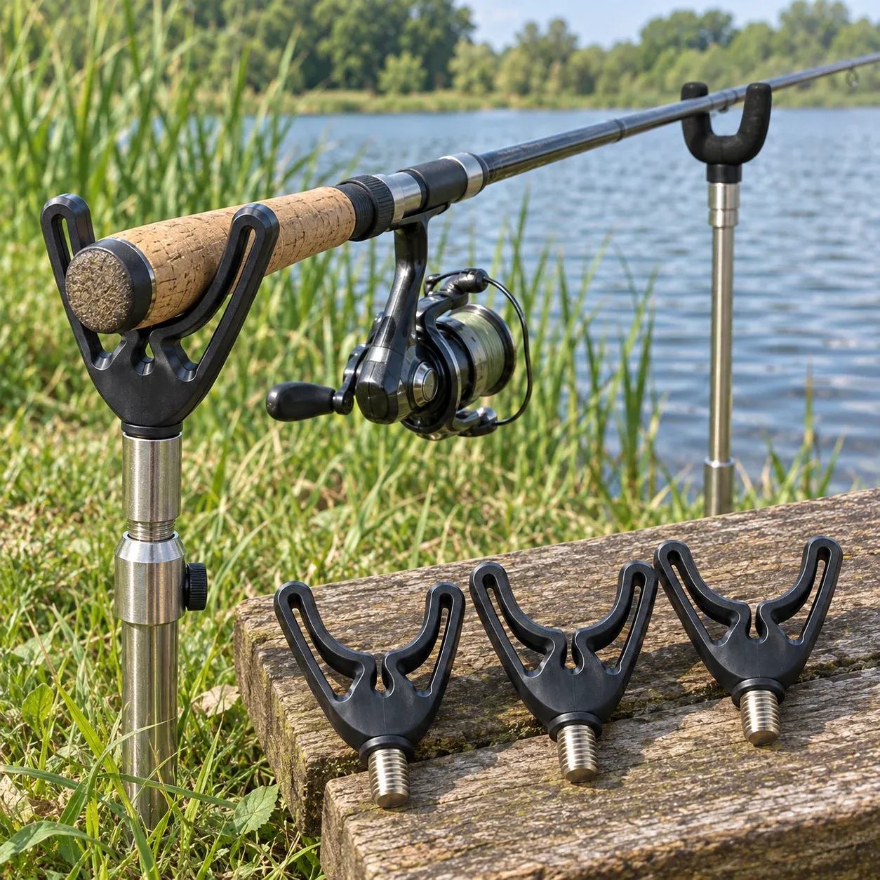 Alden Rod Butt Grips supporting a rod with visible front and rear contact