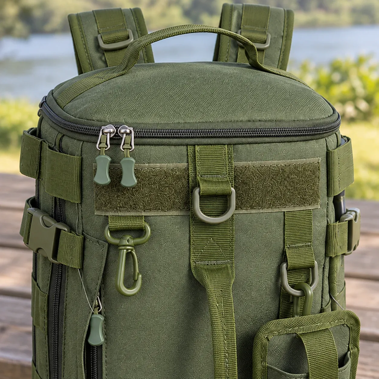 Nolan Fishing Backpack Green / One Size detail
