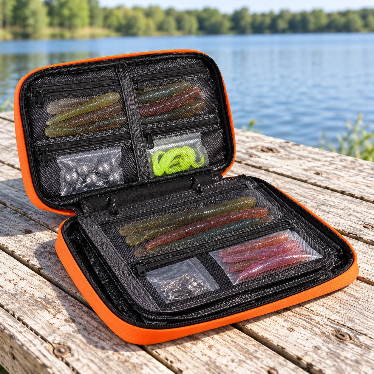Darragh Bait Binder - Orange and Black ,  in use; other equipment not included