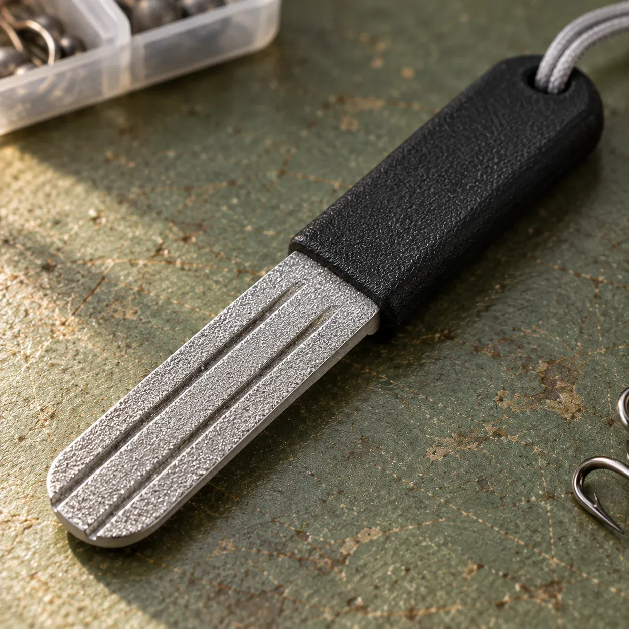 Two grooves on the silver hook filing face