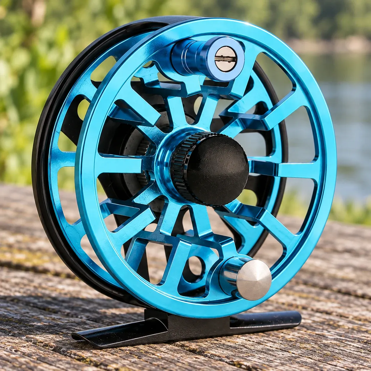 Silas Fly Reel Blue / 3/4 detail