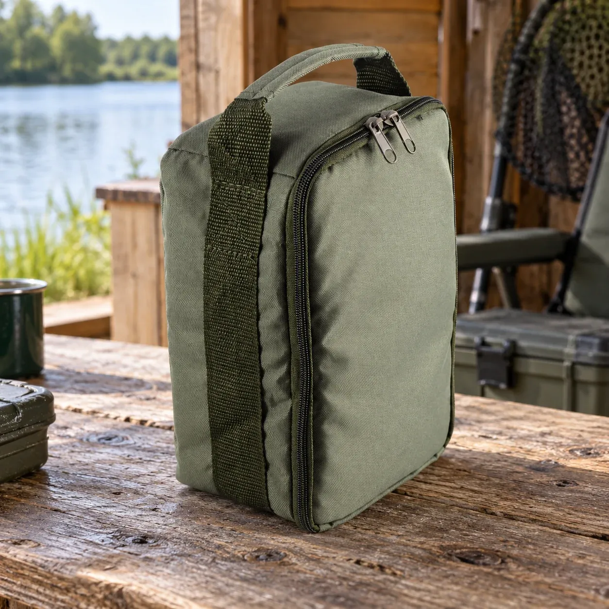Harlan Tackle Pouch - Army green, 22.8 x 15.5 x 10.3 cm - complete item