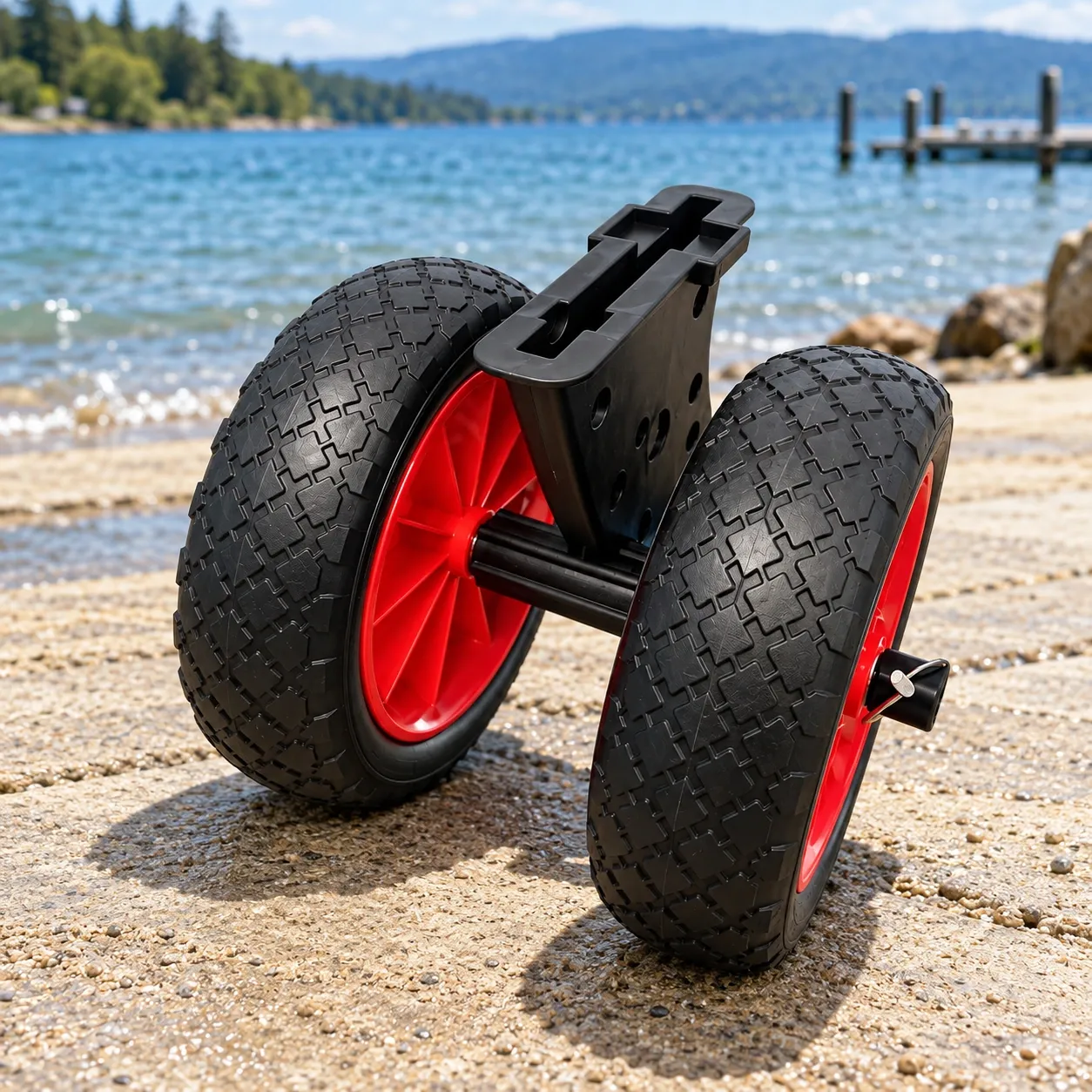Rafferty Paddleboard Trolley - Black and Red ,  whole product