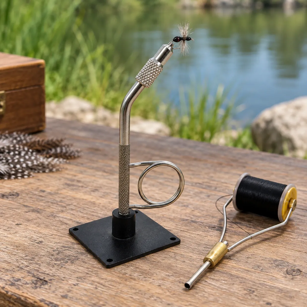 Arlo Mini Fly Vise — lead; styling props not included