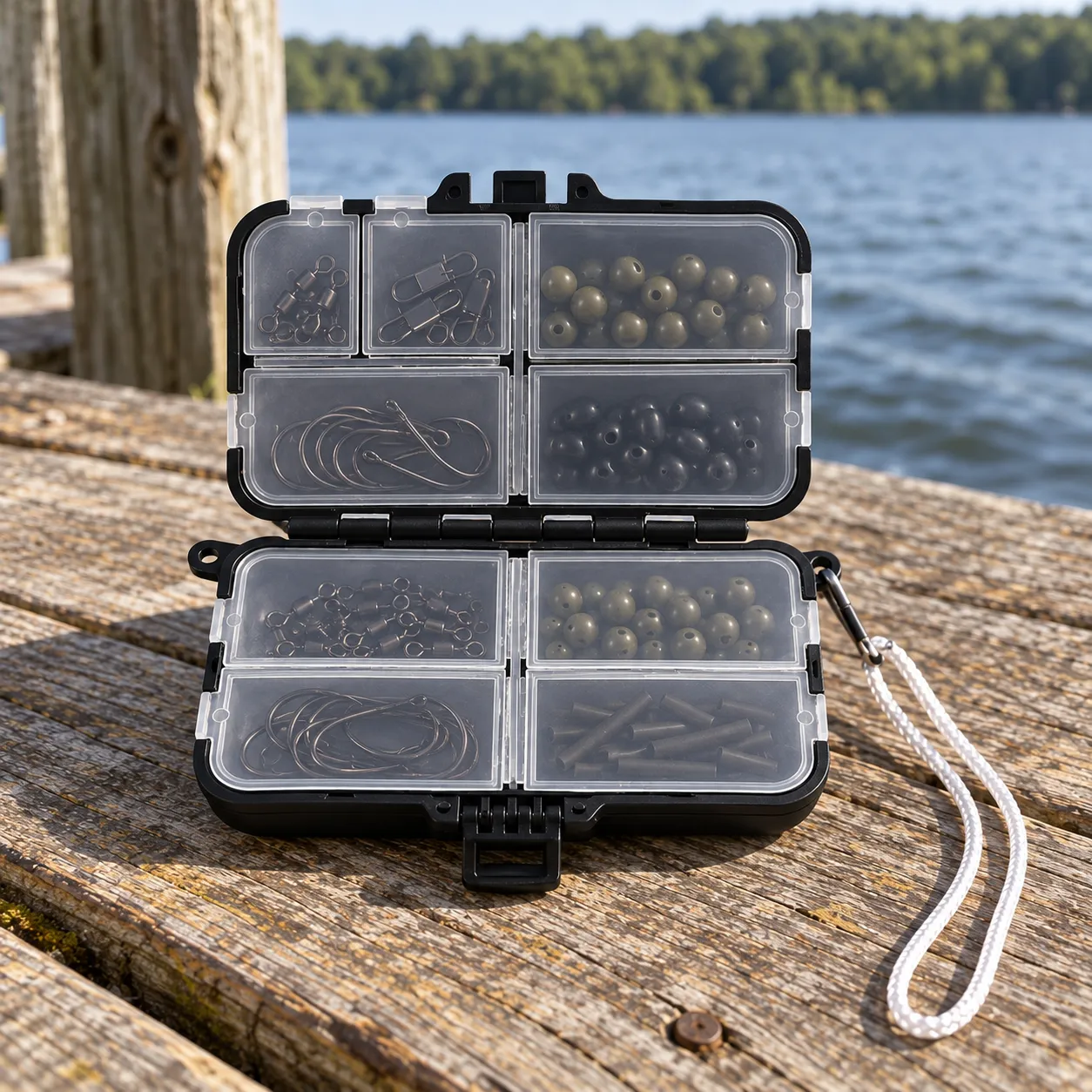 Nash Pocket Tackle Box — shown in use