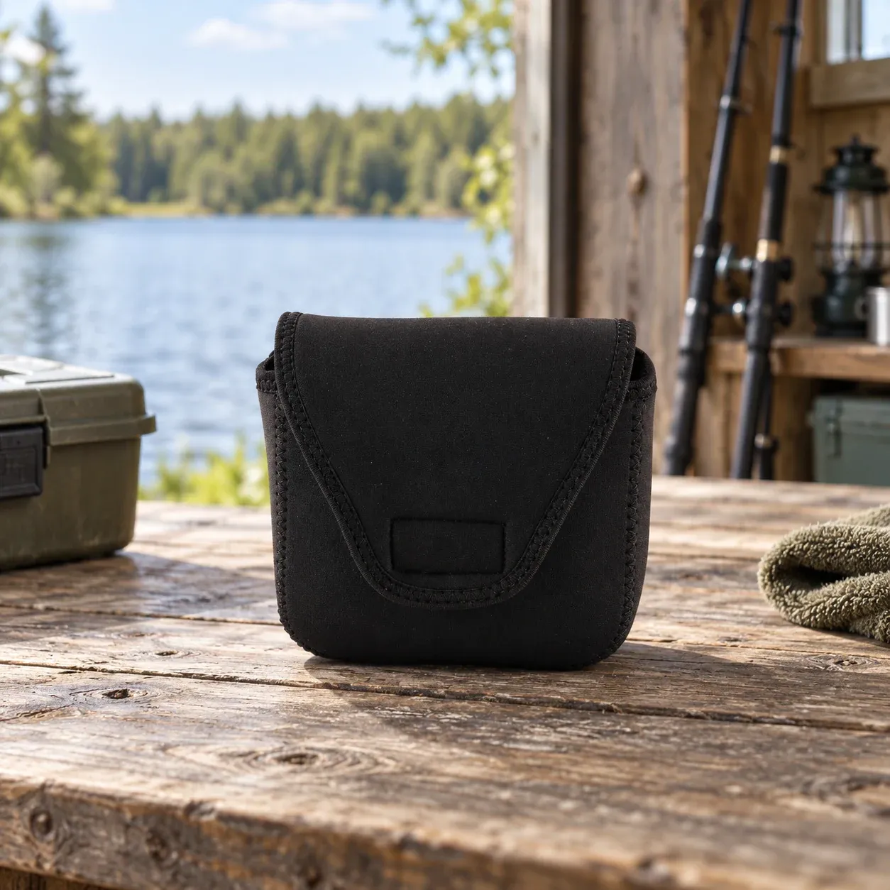 Easton Reel Cover - Black, double-layer spinning-reel cover - complete item
