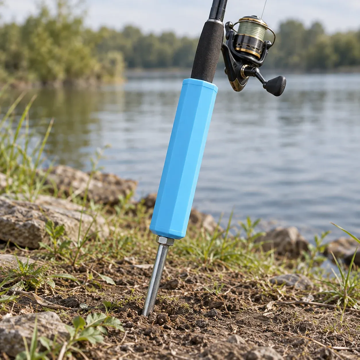 Felix Ground Rod Holder — Blue / One Size — shown in use; props excluded