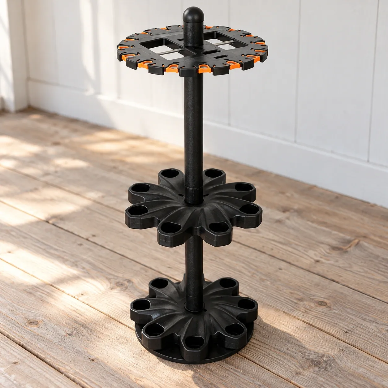 Soren Rotating Rod Rack - Black — complete empty freestanding rack