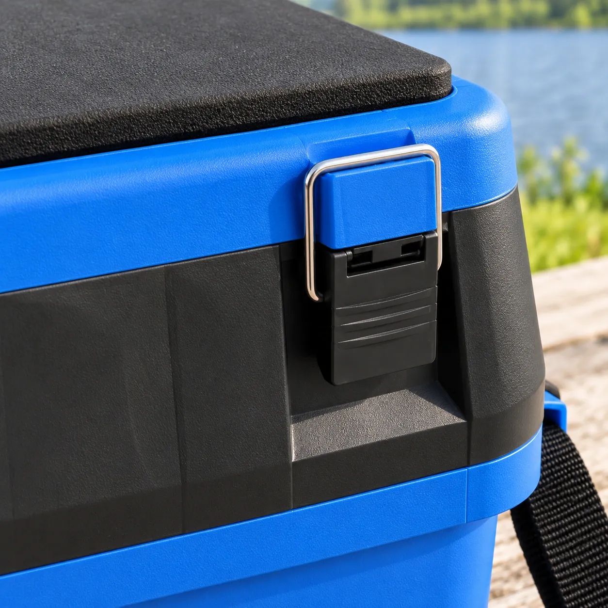 Conall Tackle Seat Box - Blue and Black ,  construction detail