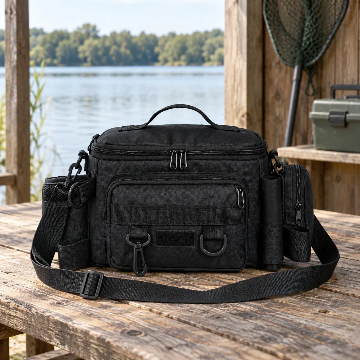Beckett Shoulder Bag - Black, 37 x 23 x 17 cm - complete item
