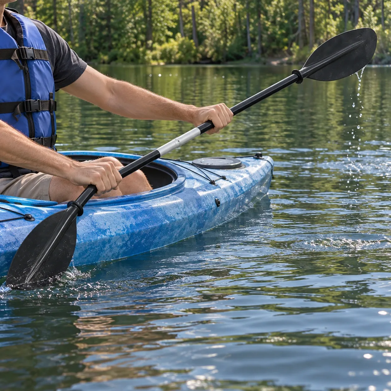 Cian Two-Piece Kayak Paddle - Paddling use — kayak not included