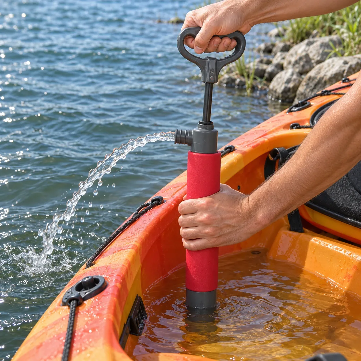 Eoin Manual Bilge Pump - Manual water removal; kayak not included
