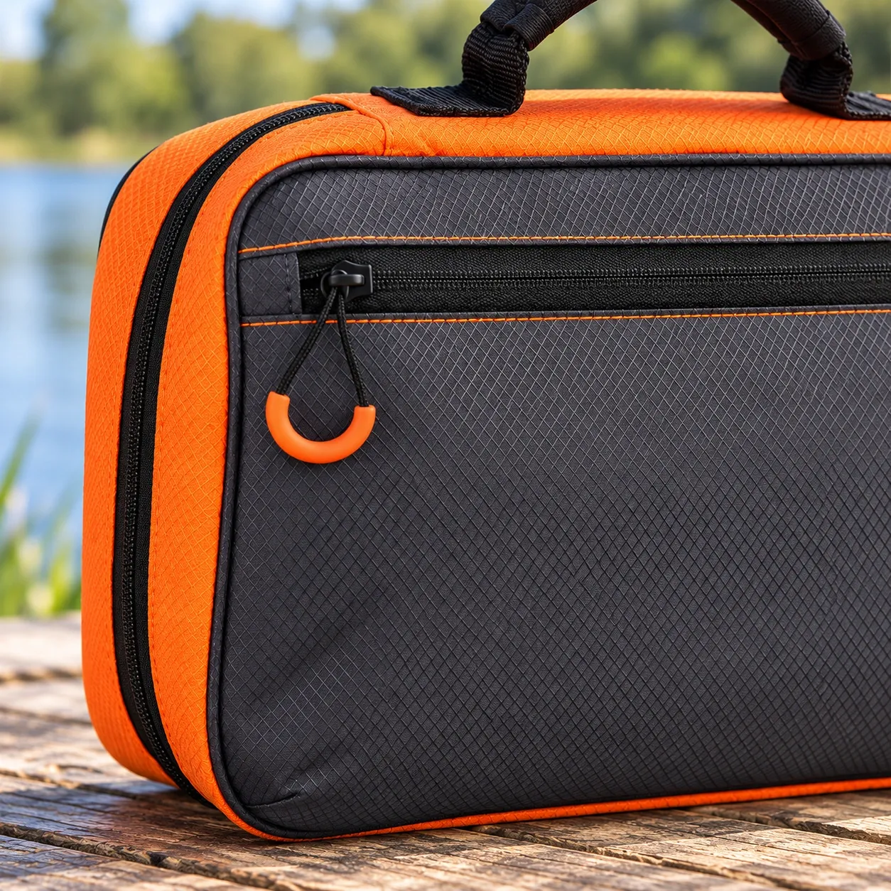 Darragh Bait Binder - Orange and Black ,  construction detail